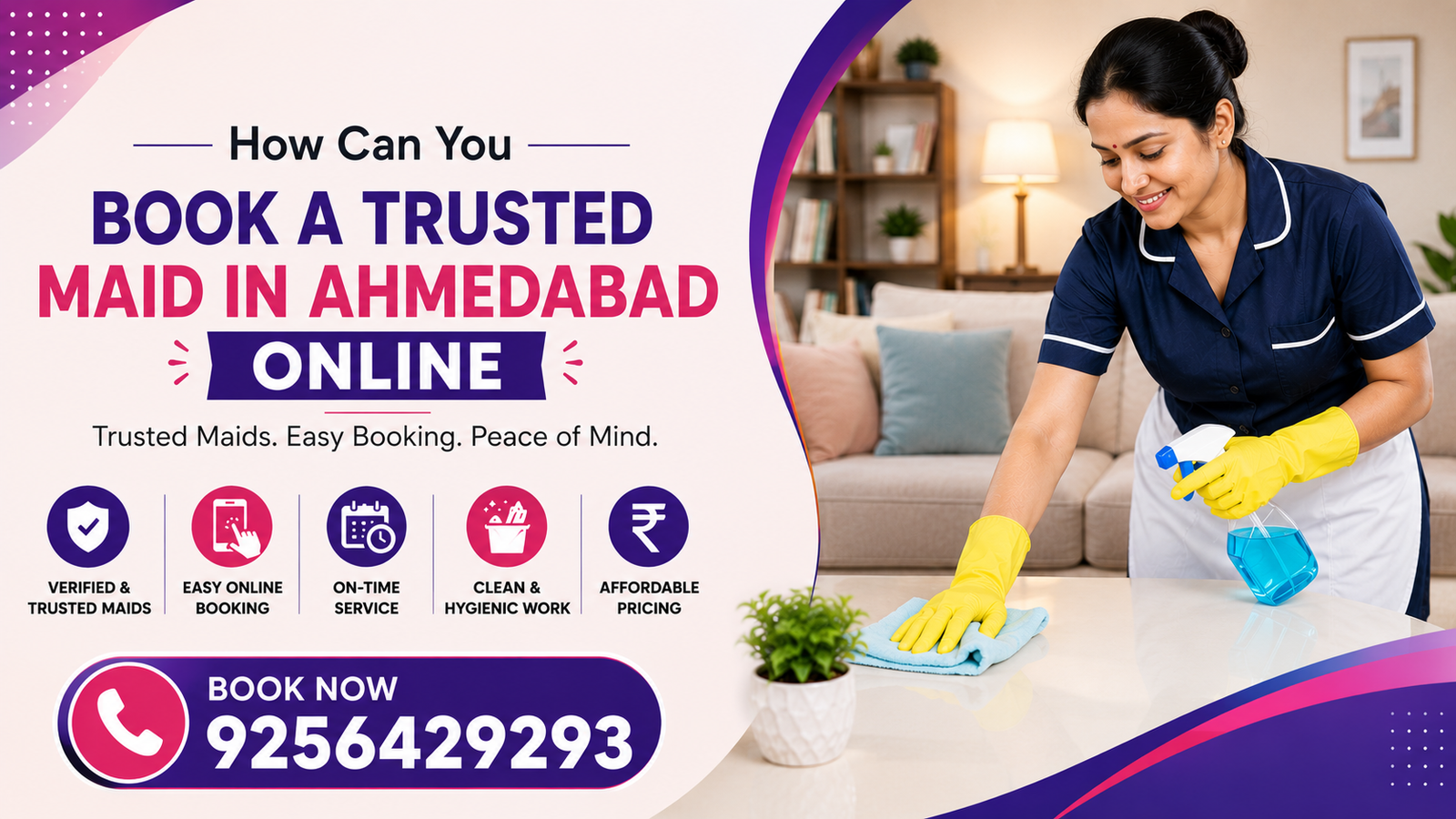 How Can You Book a Trusted Maid in Ahmedabad Online