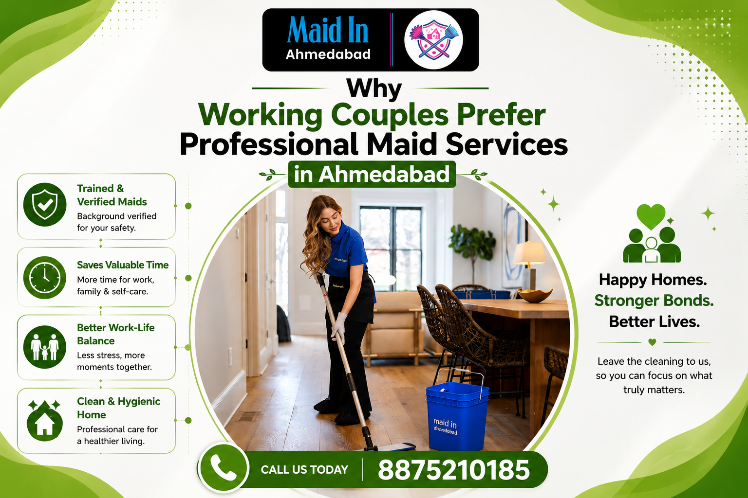 Why Working Couples Prefer Professional Maid Services in Ahmedabad